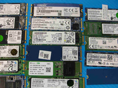 LOT of 25x Internal 128/256 GB PCIe NVMe M2 2280 Solid State Drive SSD MIX BRAND - Tested Computer Laptop Parts