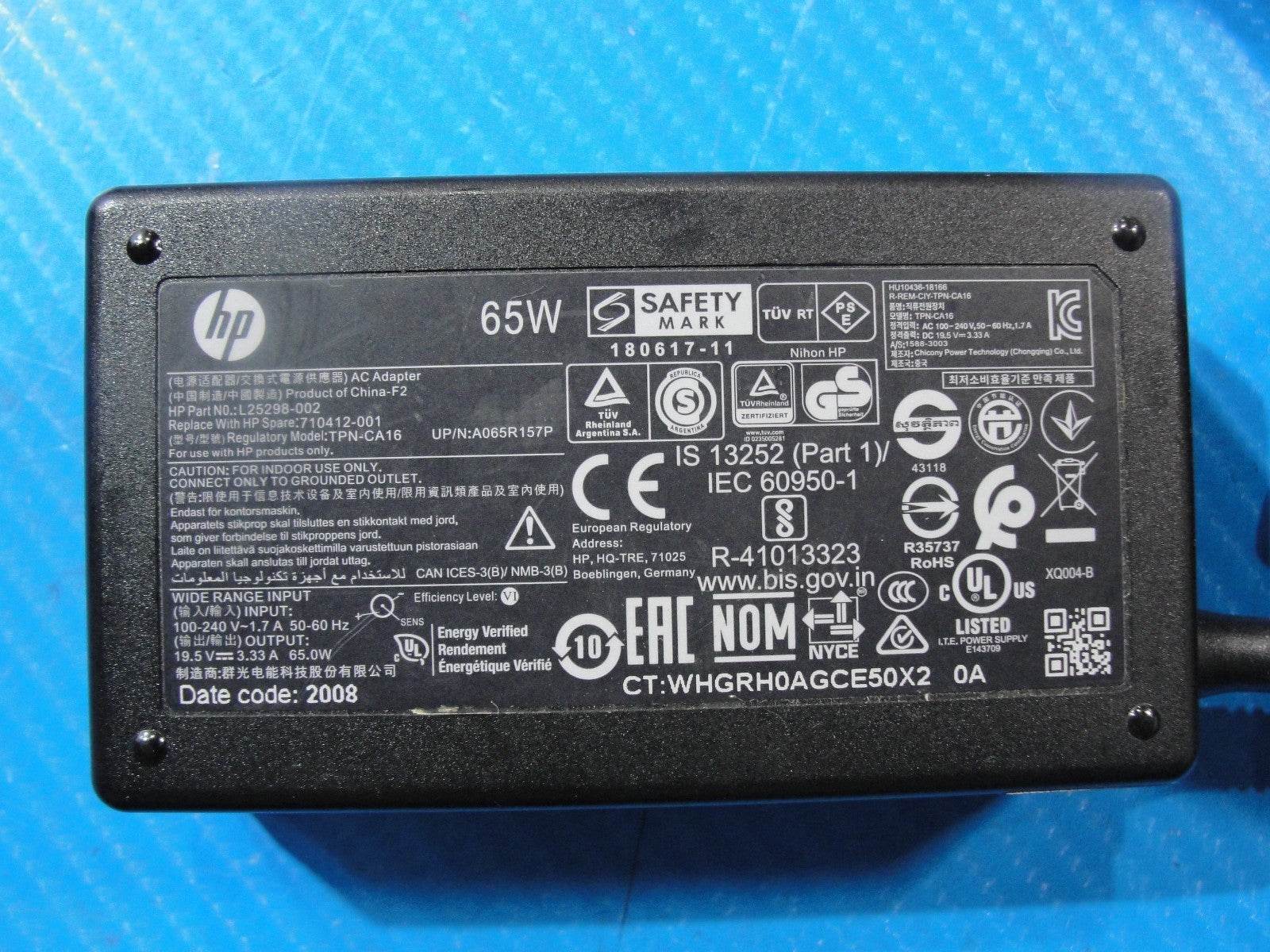 Genuine HP 65W AC Adapter – 19.5V 3.33A – 4.5×3.0mm Blue Tip (Center Pin) - Tested Computer Laptop Parts