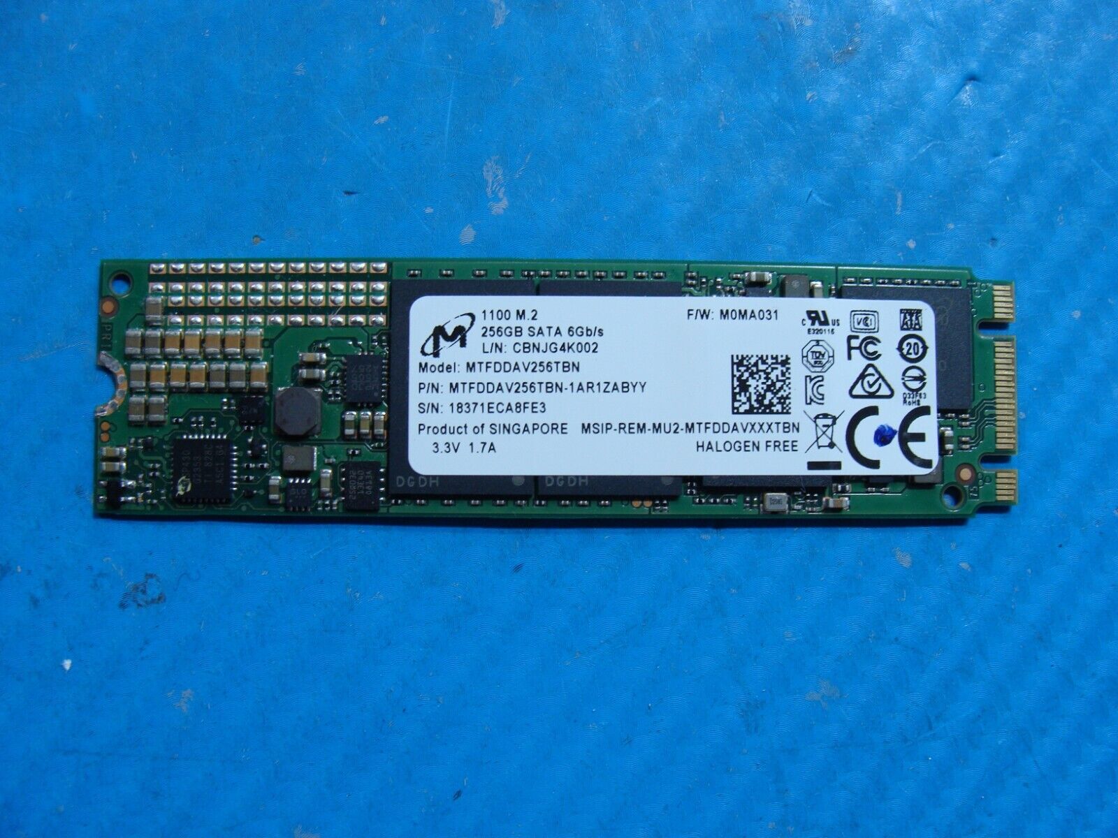 Asus UX331FAL Micron 256GB M2 SATA SSD Solid State Drive MTFDDAV256TBN-1AR1ZABYY