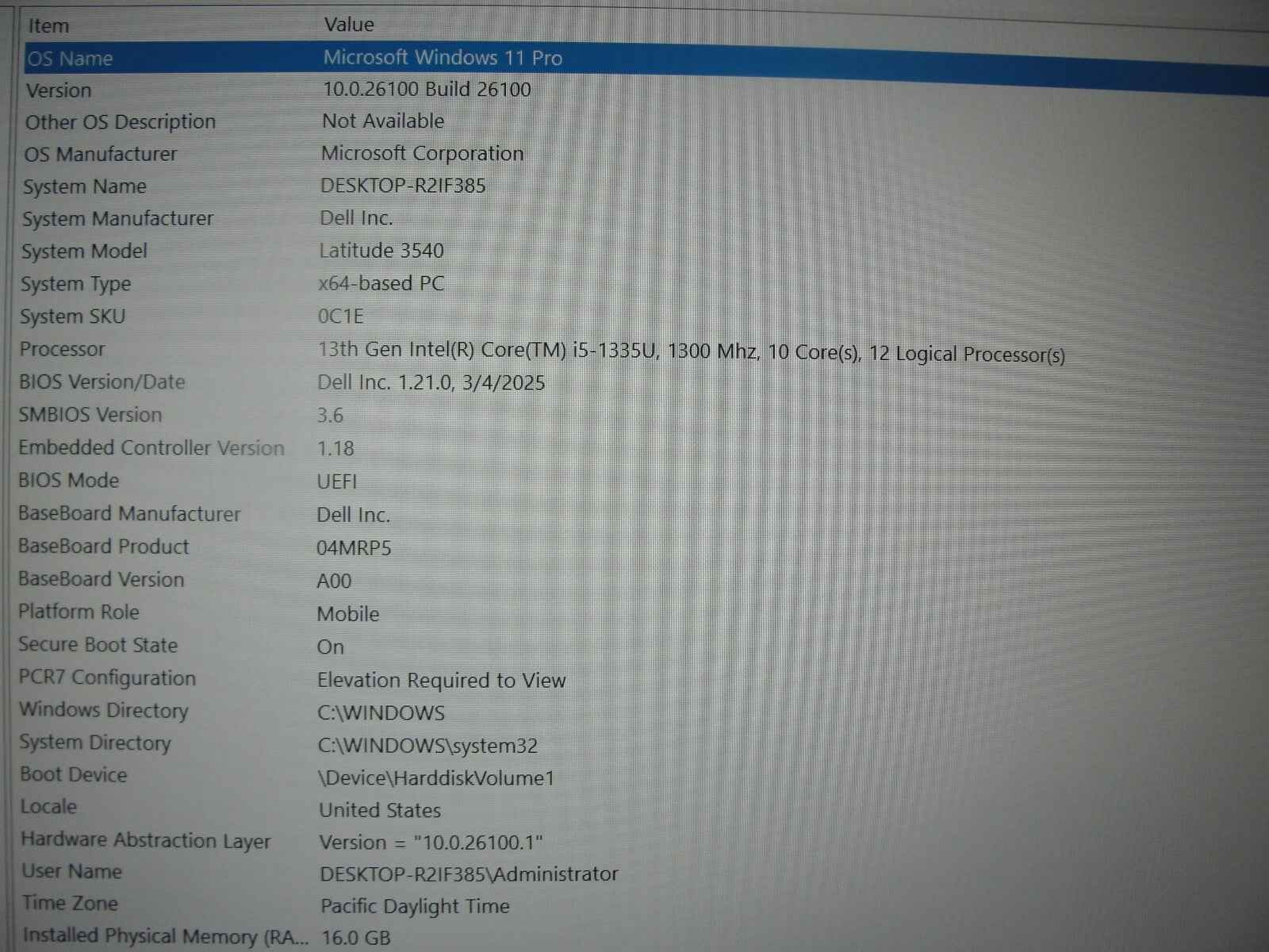 Dell Latitude 3540 15.6” FHD i5-1335U 1.3GHz 16GB 256GB SSD +Charger Warranty - Tested Computer Laptop Parts