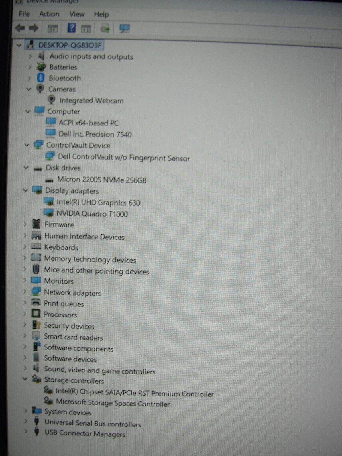 Dell Precision 7540 15” FHD i5-9400H 2.5GHz 16GB SSD 256GB NVIDIA Quadro T1000 - Tested Computer Laptop Parts