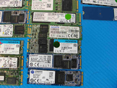 LOT of 25x Internal 128/256 GB PCIe NVMe M2 2280 Solid State Drive SSD MIX BRAND - Tested Computer Laptop Parts