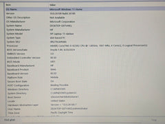 HP 15-DA0002DX 15.6 HD TOUCH i5-8250U 1.6GHz 8GB 512GB SSD W11H 88%Batt +Charger - Tested Computer Laptop Parts