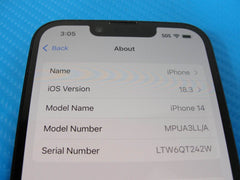 Unlocked Apple iPhone 14 eSIM 128GB Midnight Black MPUA3LL/A Battery Health 98% - Tested Computer Laptop Parts