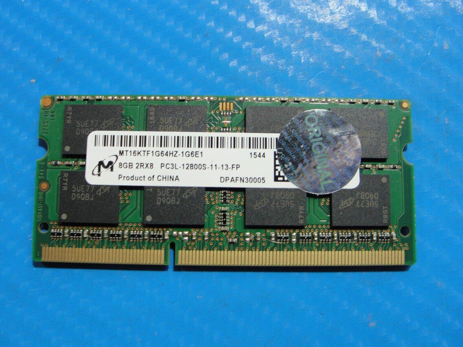 Dell E7450 Micron 8GB 2Rx8 PC3L-12800S SO-DIMM Memory RAM MT16KTF1G64HZ-1G6E1 - Tested Computer Laptop Parts