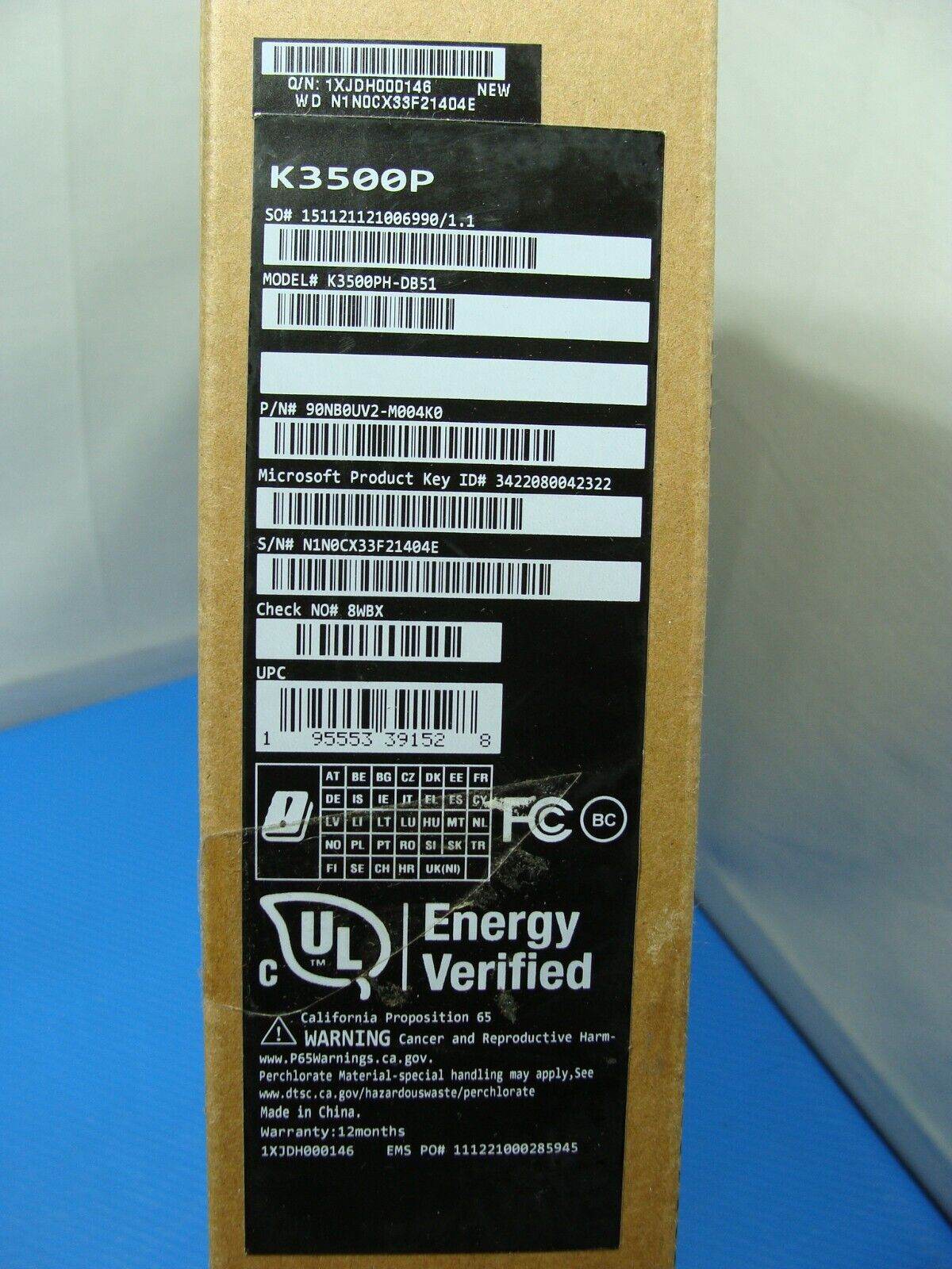 NEW! ASUS VivoBook Pro 15 K3500PH-DB51 15.6”FHD OLED i5-11300H 8GB 512GB GTX1650 - Tested Computer Laptop Parts