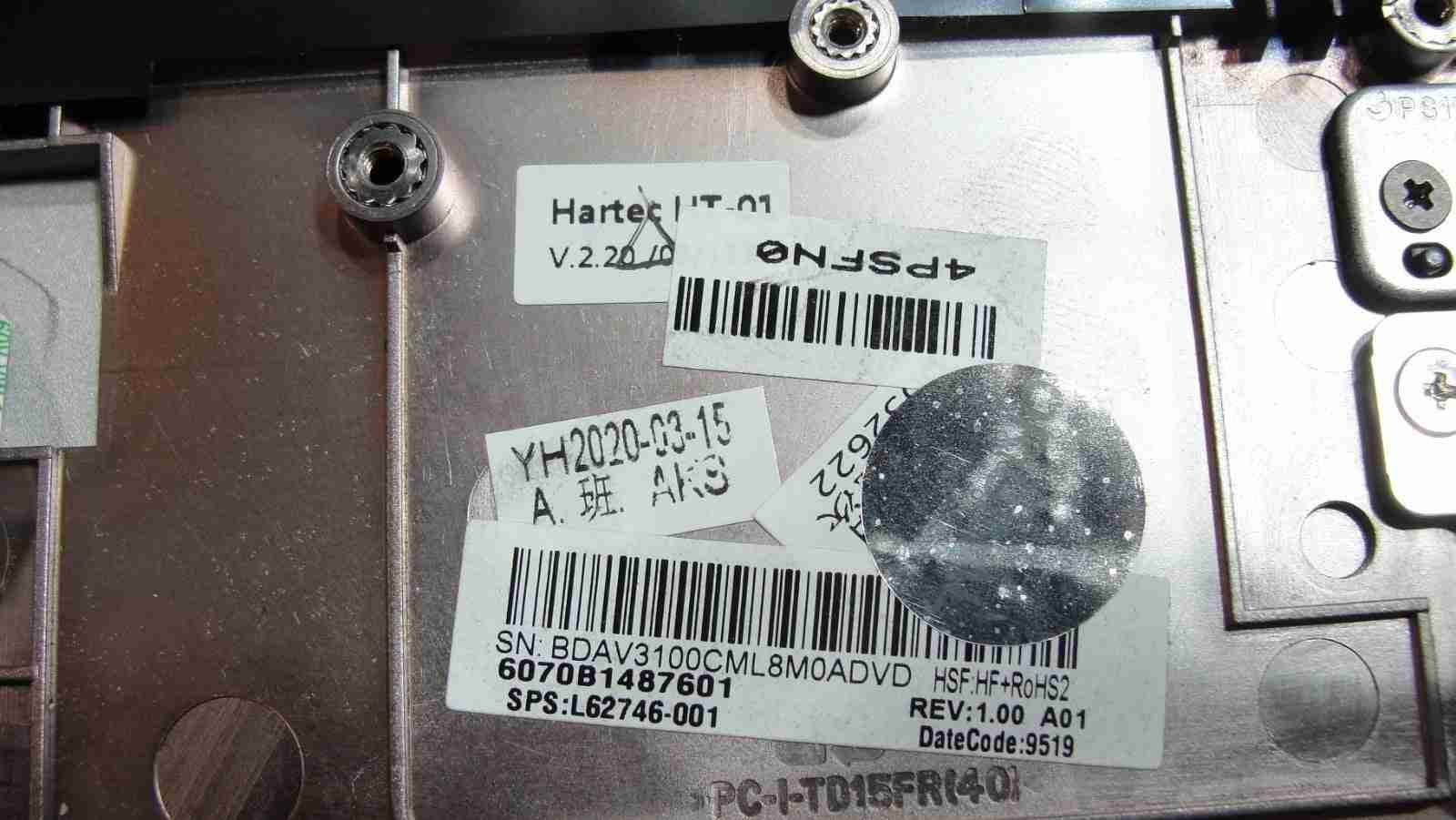 HP EliteBook 14” 840 G6 OEM Laptop Palmrest w/TouchPad L62746-001 6070B1487601 - Tested Computer Laptop Parts