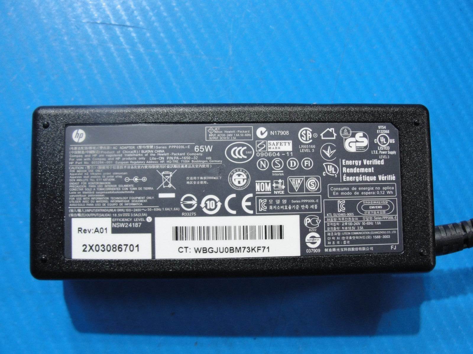 Genuine HP 65W AC Adapter – 18.5V 3.5A – 5.5×2.5mm Black Tip (No Center Pin) - Tested Computer Laptop Parts
