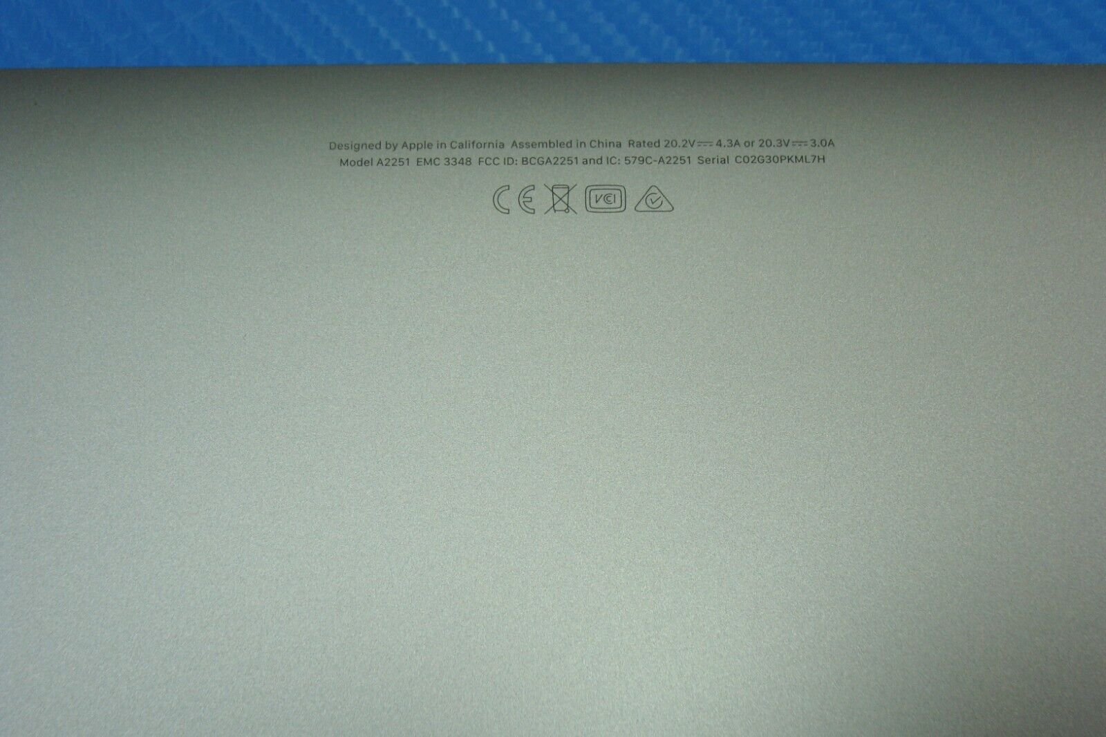 MacBook Pro A2251 2020 MWP42LL/A MWP52LL/A 13