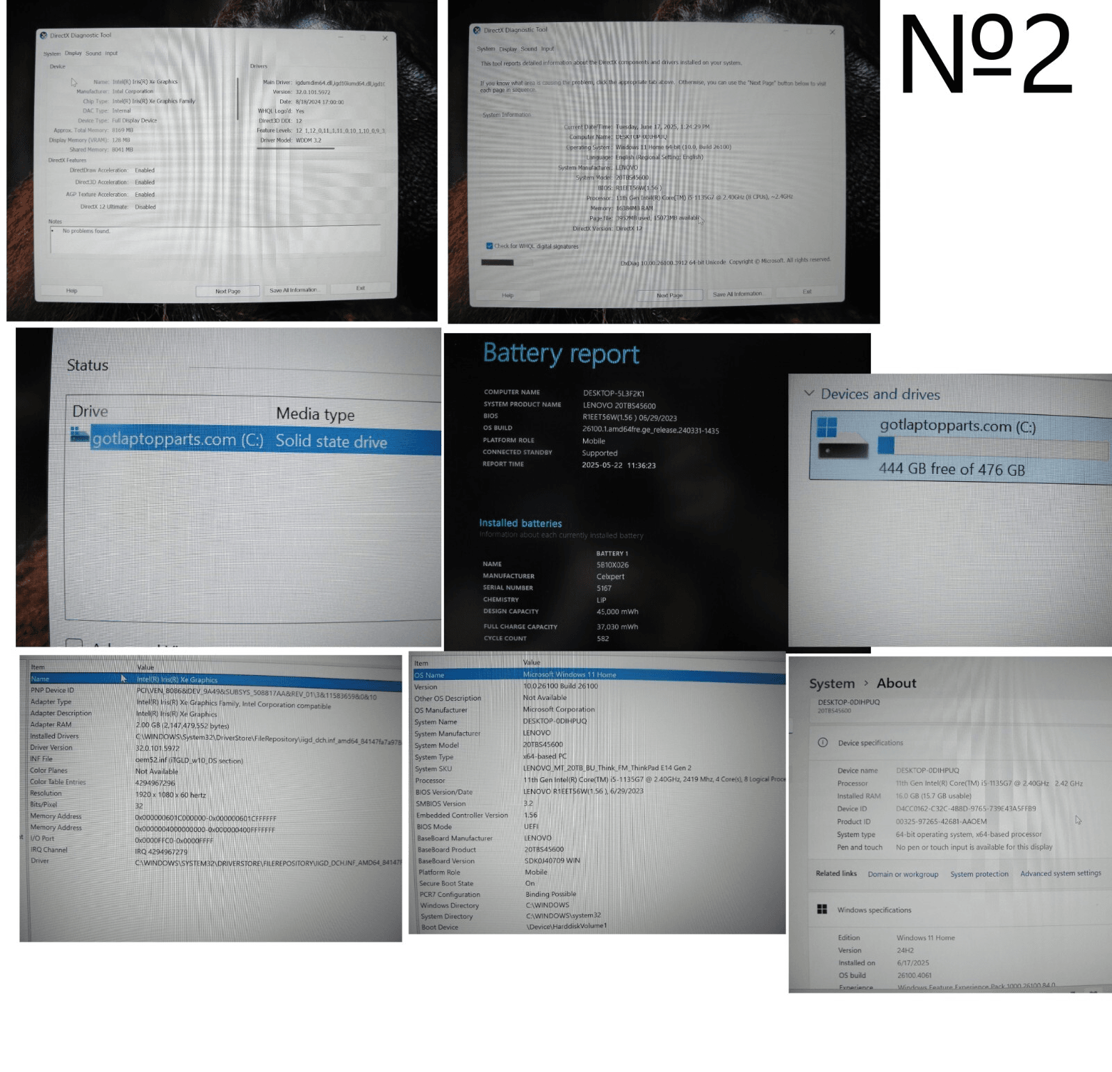 Lenovo ThinkPad E14 Gen 2 14” FHD Core i5-1135G7 2.4GHz 16GB 512GB SSD +Charger - Tested Computer Laptop Parts