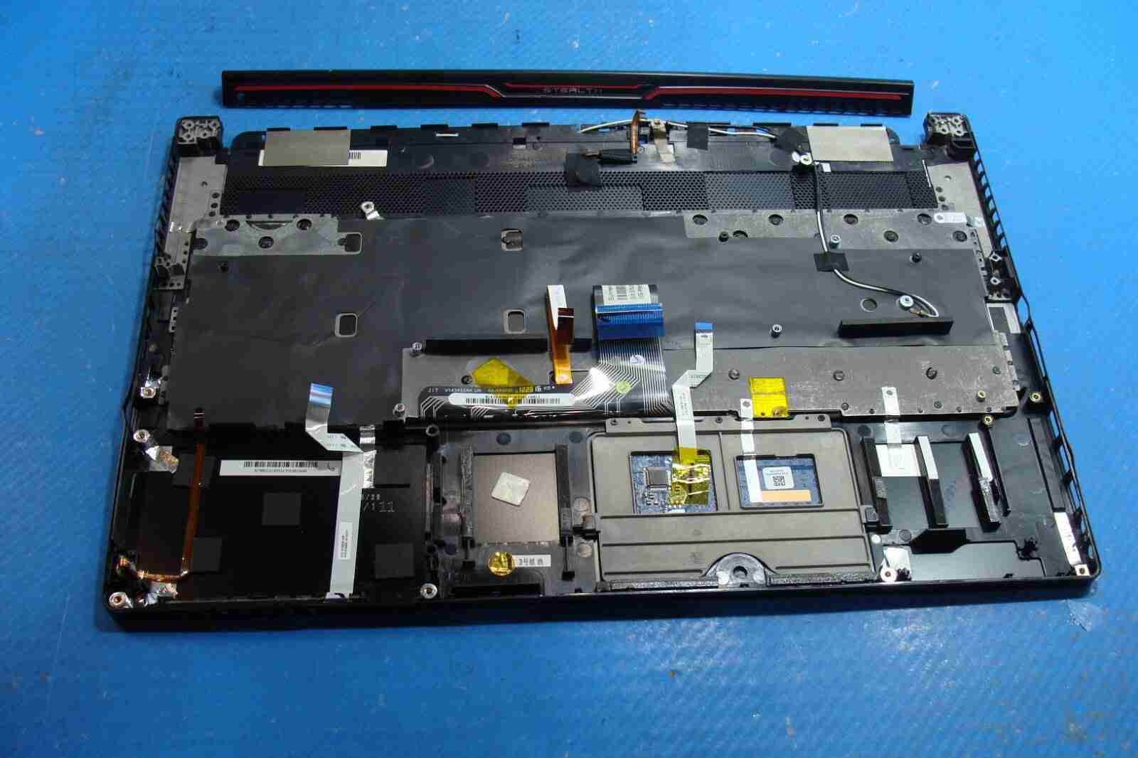 MSI Stealth Pro 15.6” GS63VR 7RF Palmrest w/TouchPad Keyboard Black 3076K1C215 - Tested Computer Laptop Parts