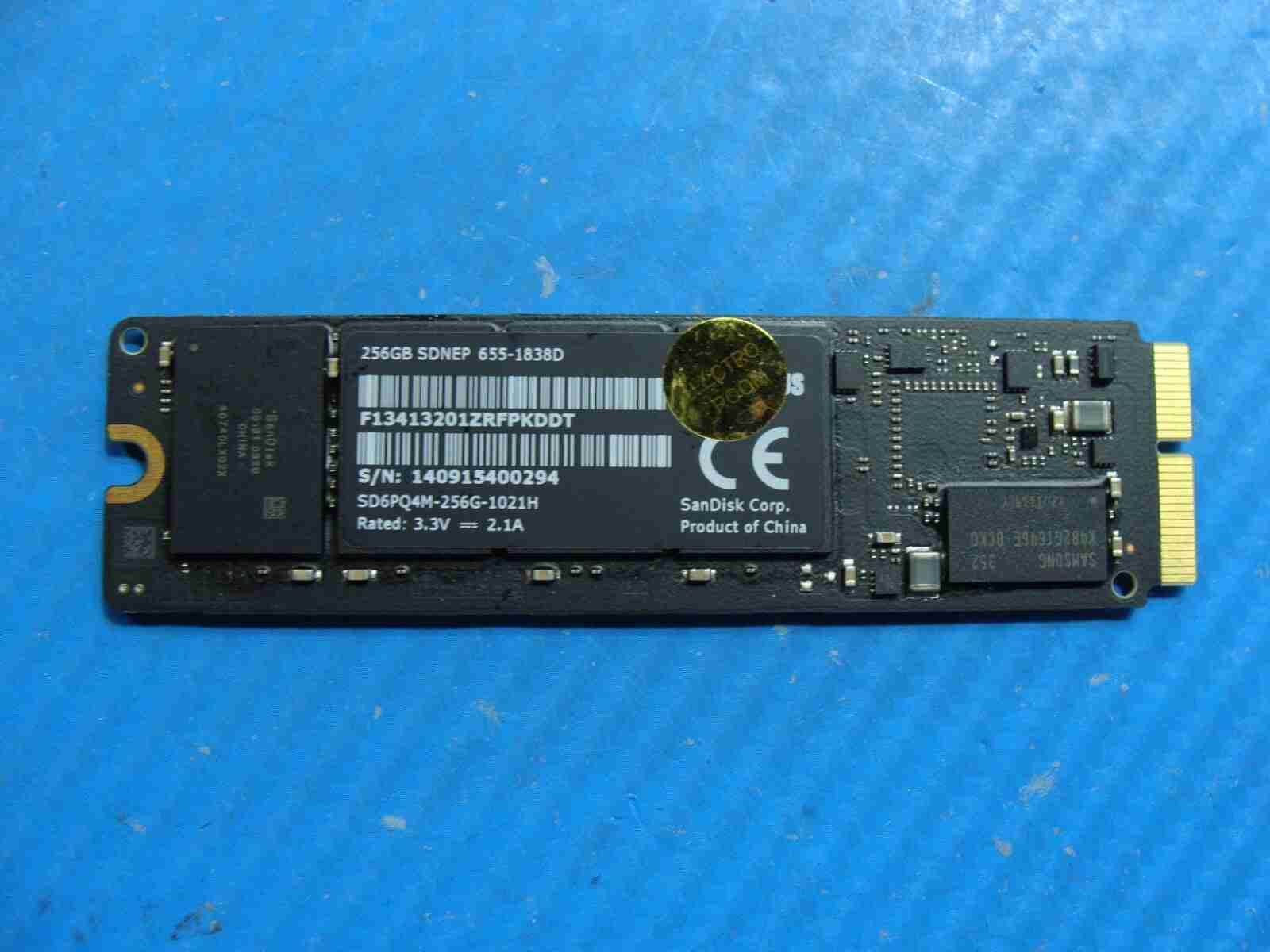 MacBook Pro A1502 SanDisk 256GB SSD Solid State Drive SD6PQ4M-256G-1021H - Tested Computer Laptop Parts