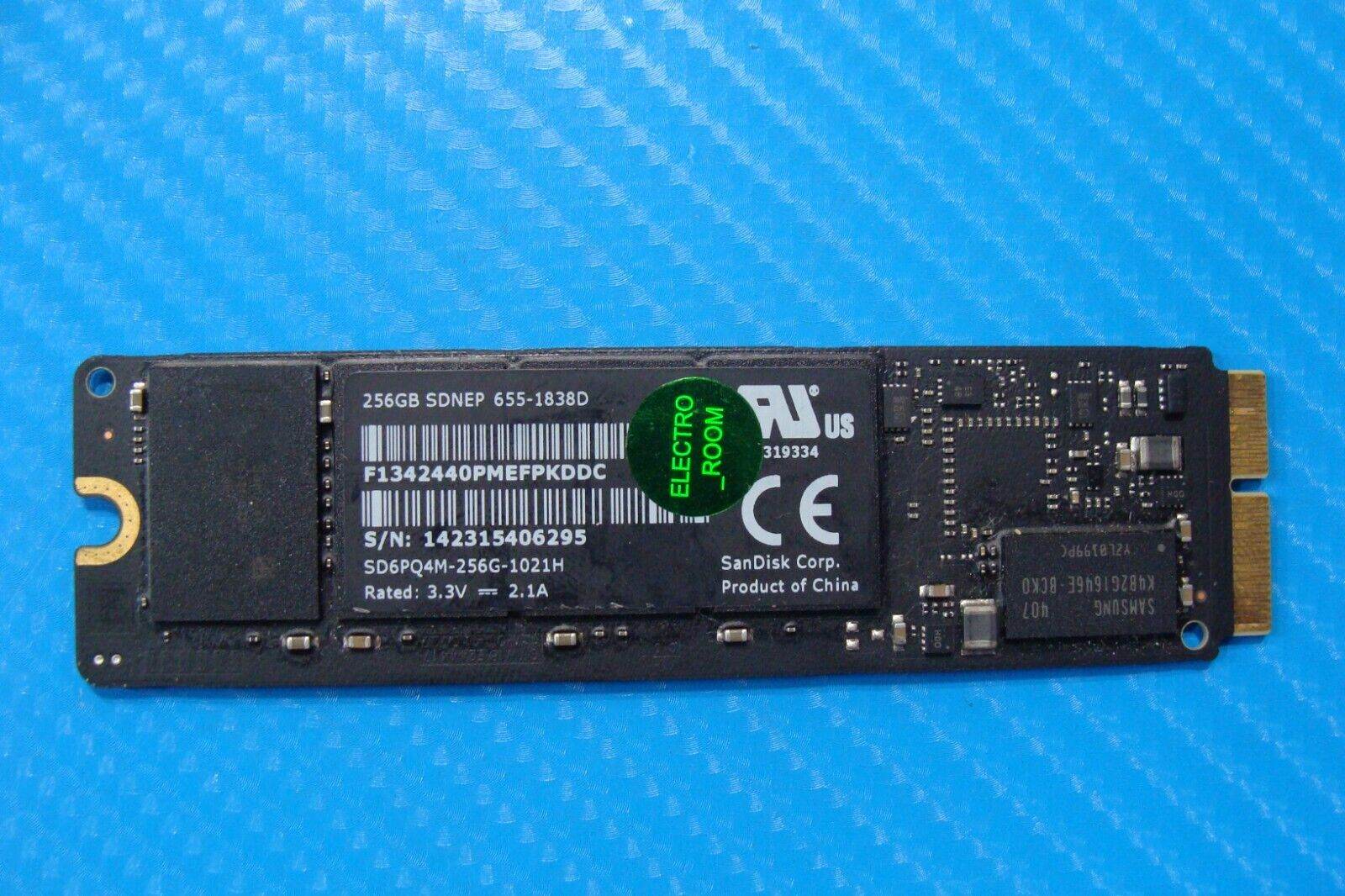 MacBook A1502 SanDisk 256GB SSD Solid State Drive SD6PQ4M-256G-1021H 655-1838D - Tested Computer Laptop Parts