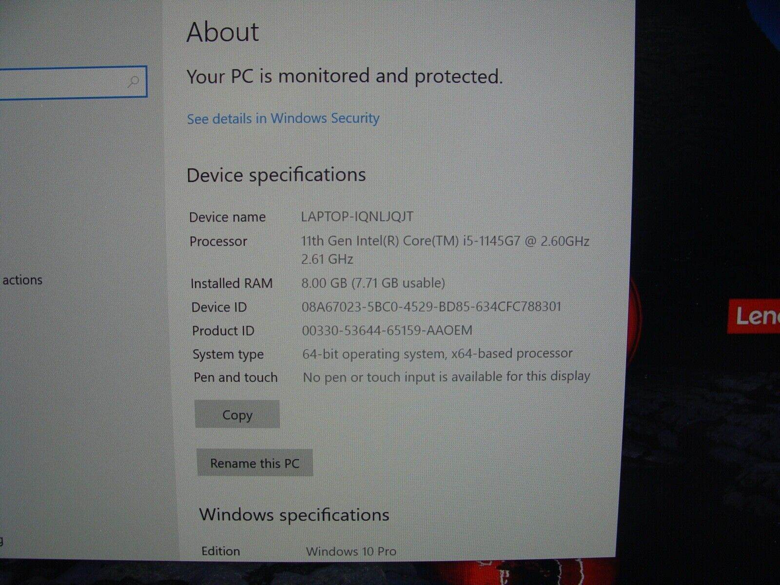Lenovo ThinkPad X13 Gen 2 i5-1145G7 256GB SSD 99% Battery + OEM Adapter - Tested Computer Laptop Parts