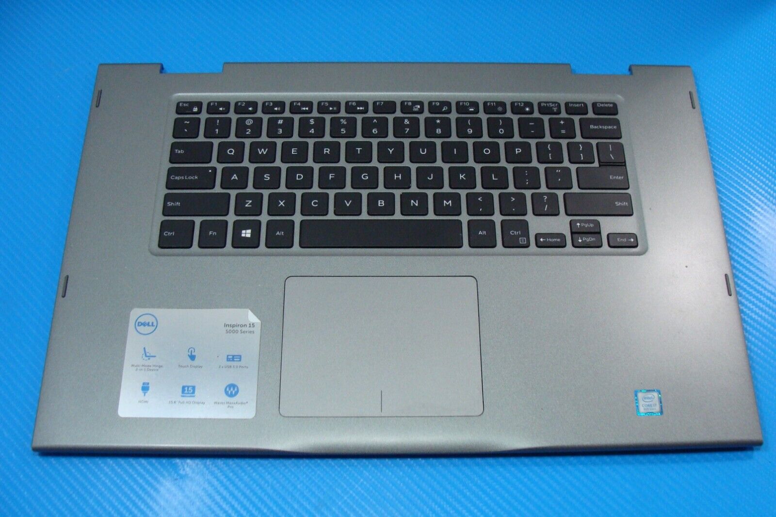 Dell Inspiron 15.6” 15 5579 2in1 Palmrest w/Backlit Keyboard TouchPad Gray 4ND6F