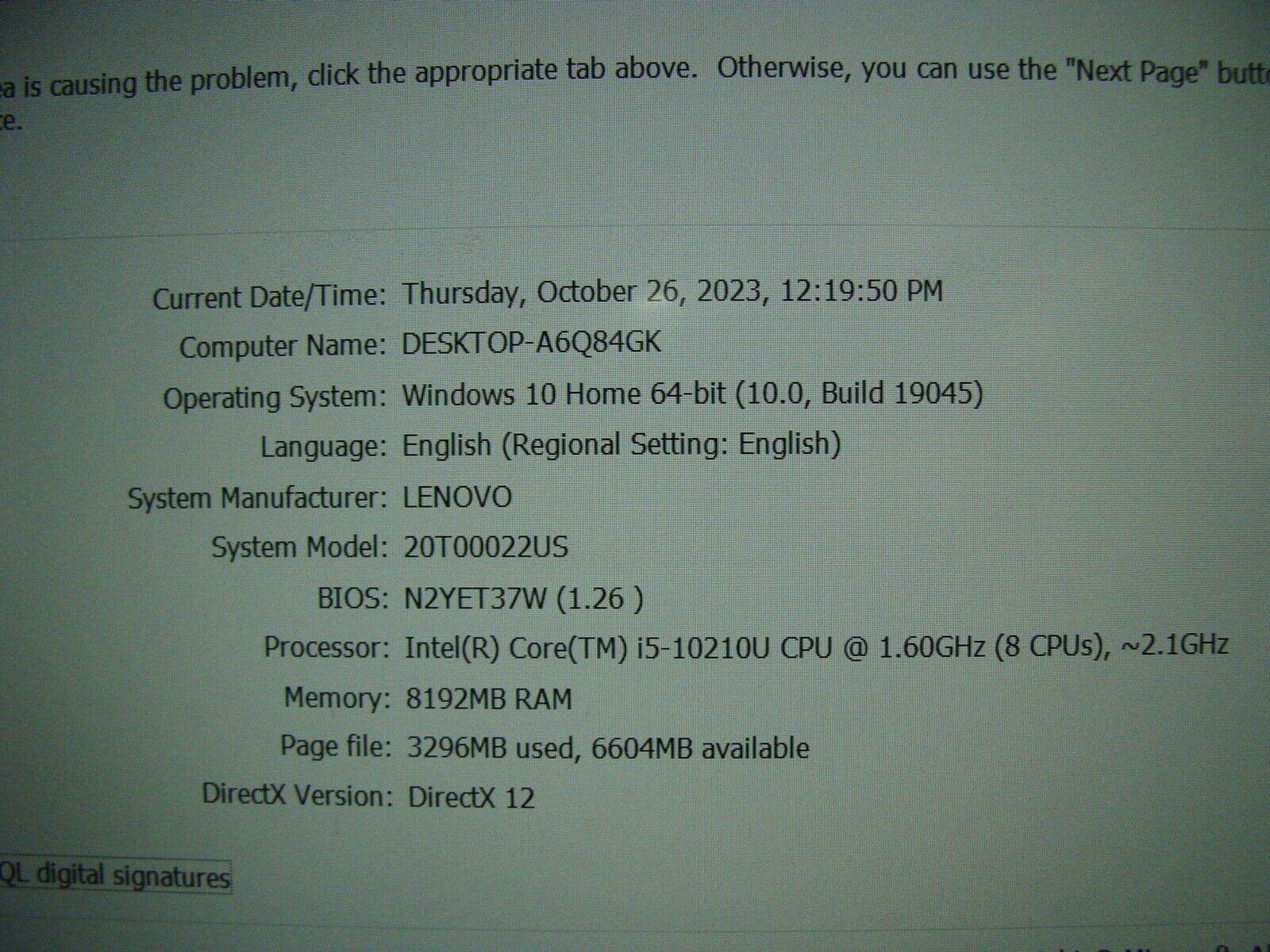 5G in WRTY Lenovo ThinkPad T14 Gen 1 Intel i5-10210U 1.60GHz 8GB RAM 512GB SSD - Tested Computer Laptop Parts