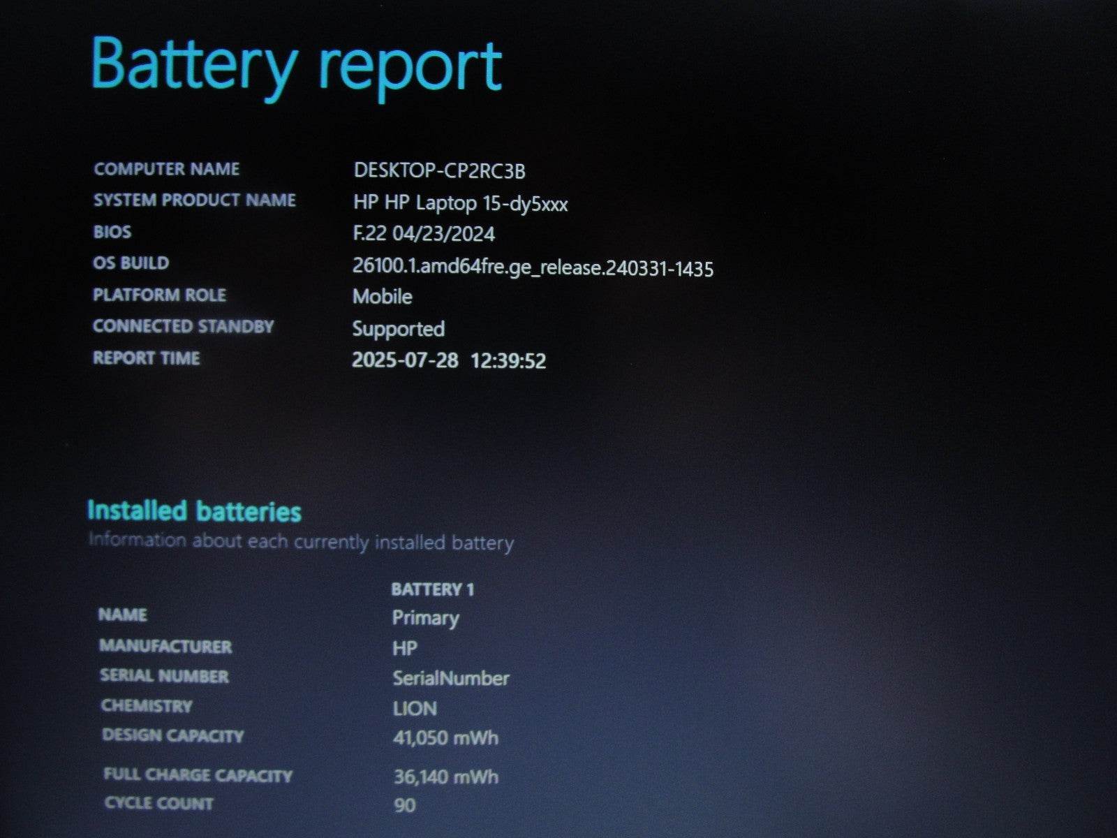 HP 15-DY5023ST 15.6”FHD Intel Core i3-1215U 1.2GHz 8GB SSD Reset 256GB+ Charger - Tested Computer Laptop Parts