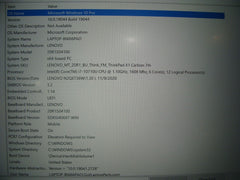 Lenovo ThinkPad X1 Carbon Gen 7 14" FHD i7-10710U 1.1GHz 16GB 1TB SSD +Charger