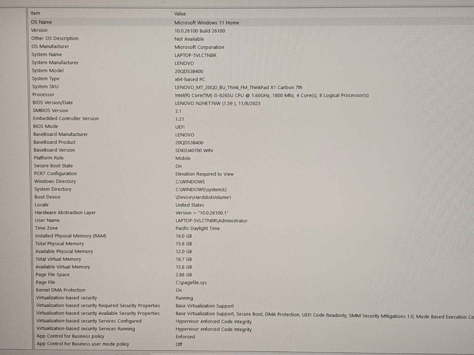 Lenovo ThinkPad X1 Carbon Gen 7 14