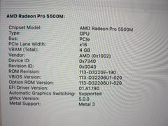 Apple Macbook Pro A 2141 MVVL2LL/A (2019)16”Retina i7-9750H 2.6GHz 32GB SSD 1TB - Tested Computer Laptop Parts