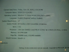 HP Pavilion x360 14-dw1025nr 2in1 TOUCH i5-1135G7 8GB 256GB SSD 1cycle Battery - Tested Computer Laptop Parts