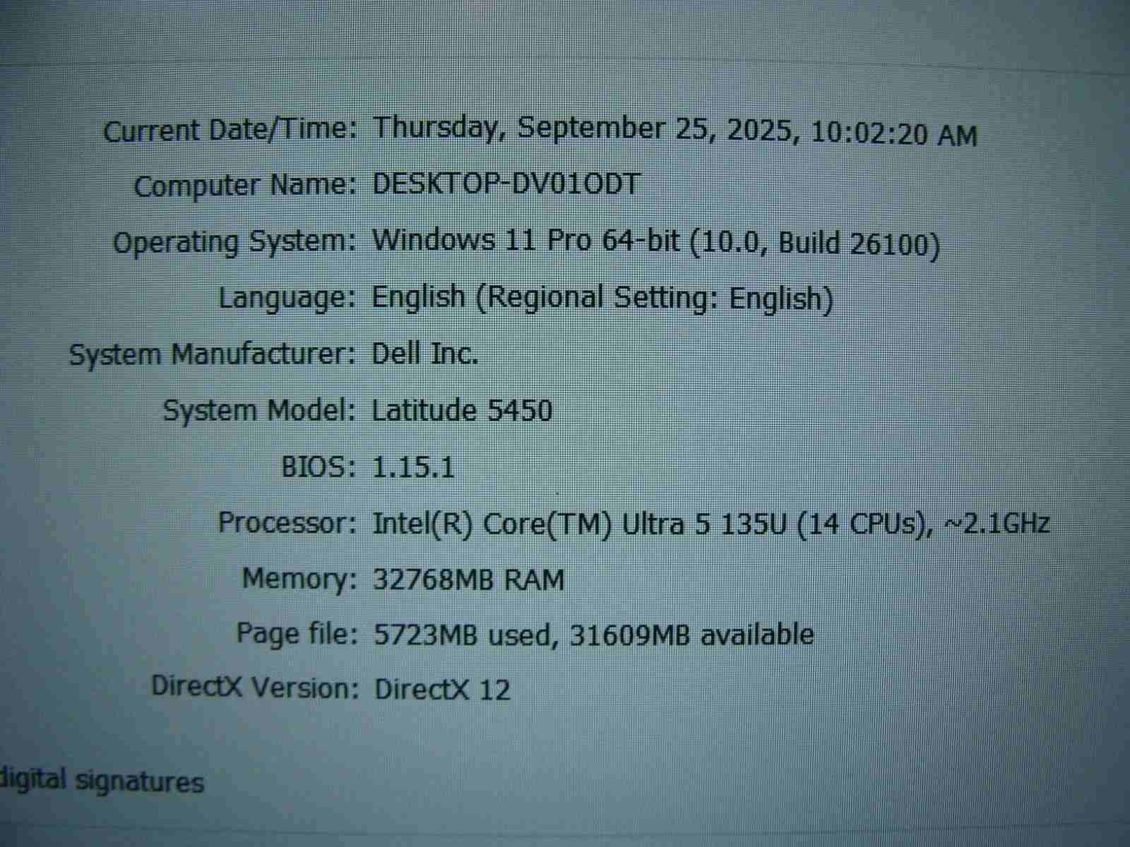 Dell Latitude 5450 14”FHD Ultra 5 135U 2.1GHz 32GB 256GB Win11 PRO Warranty 2028 - Tested Computer Laptop Parts