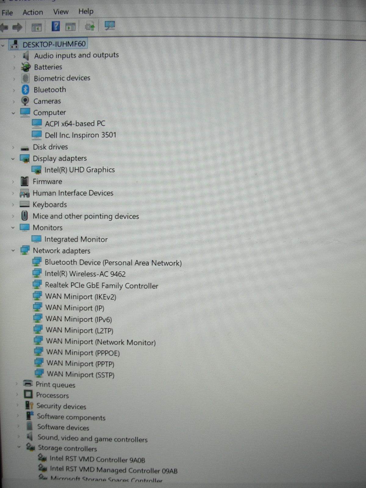 Dell Inspiron 3501 15.6”FHD Core i3-1115G4 3GHz 8GB SSD Reset 128GB+Charger - Tested Computer Laptop Parts