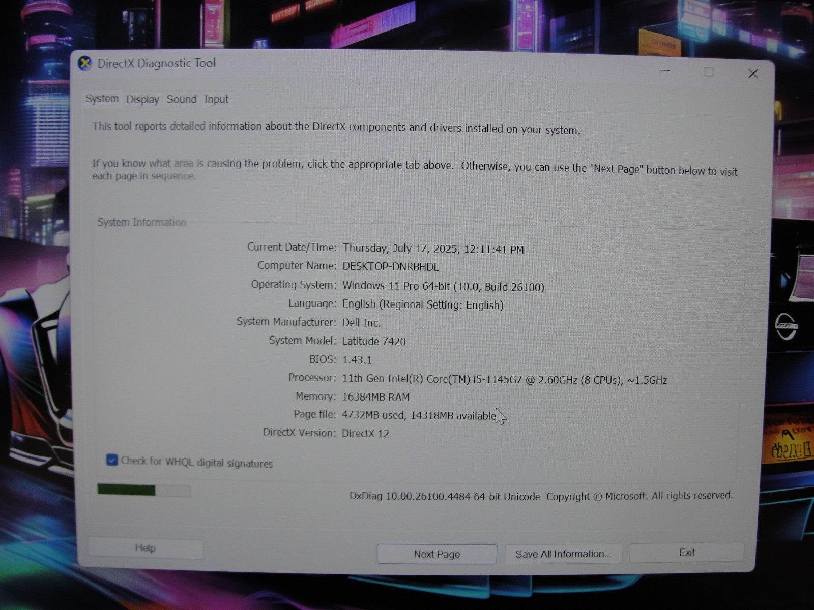 Dell Latitude 7420 14” FHD Intel Core i5-1145G7 2.6GHz 16GB 512GB SSD+ Charger - Tested Computer Laptop Parts