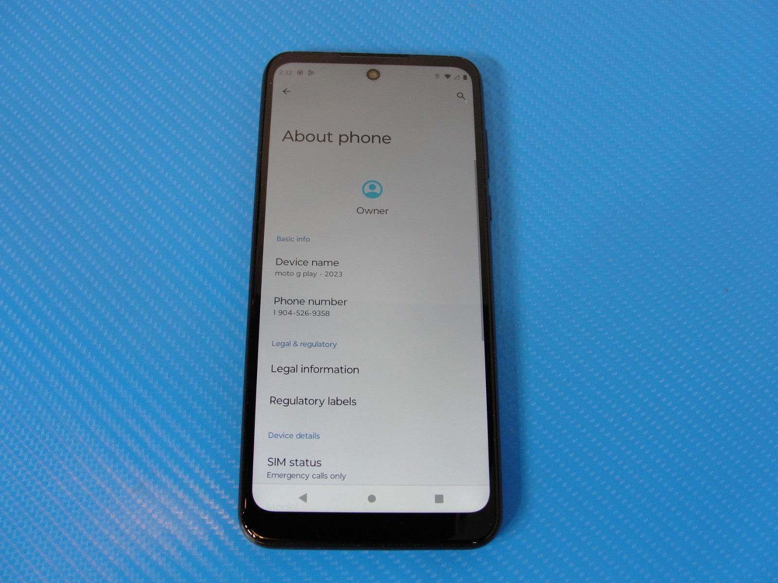 Motorola Moto G Play 2023 32GB XT2271-5 Boost Only - Excellent - Blue Color - Tested Computer Laptop Parts