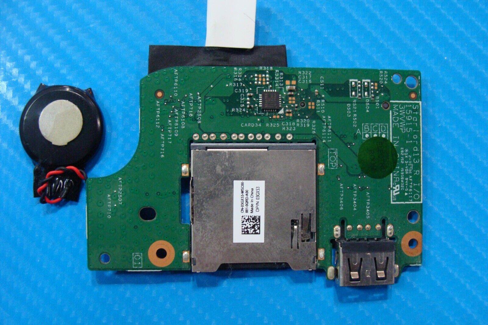 Dell Inspiron 15.6” 15 5579 2n1 USB Card Reader Board w/Cable 3GX53 3WVWP 3F2F4 - Tested Computer Laptop Parts