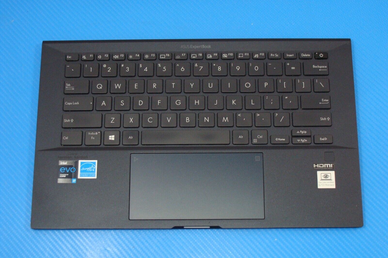 Asus ExpertBook B9 14” B9450CEA OEM Palmrest w/Keyboard TouchPad 13N1-ARA0511