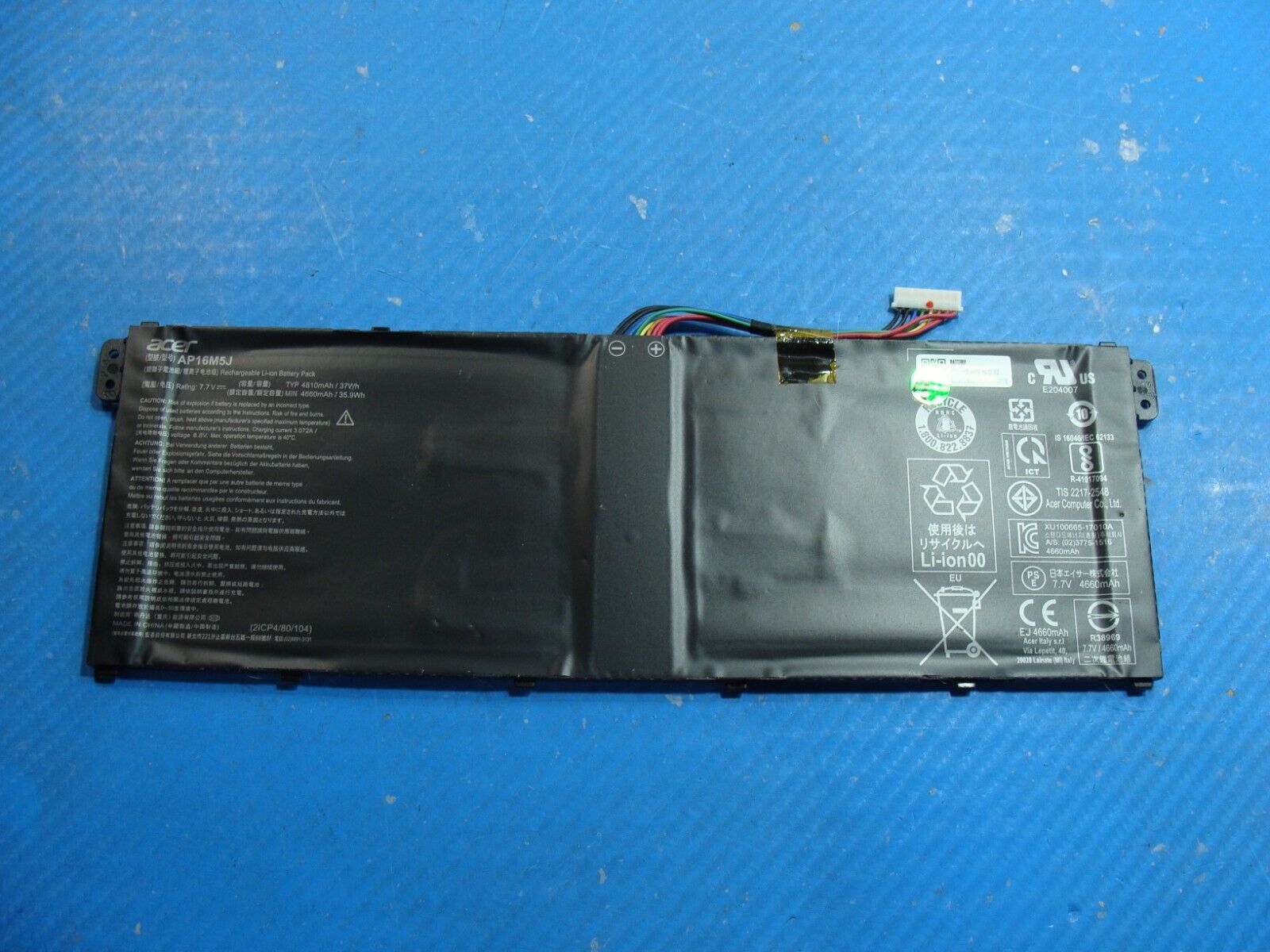 Acer Aspire 3 15.6” A315-31-C58L Battery 7.7V 37Wh 4810mAh AP16M5J KT00205004