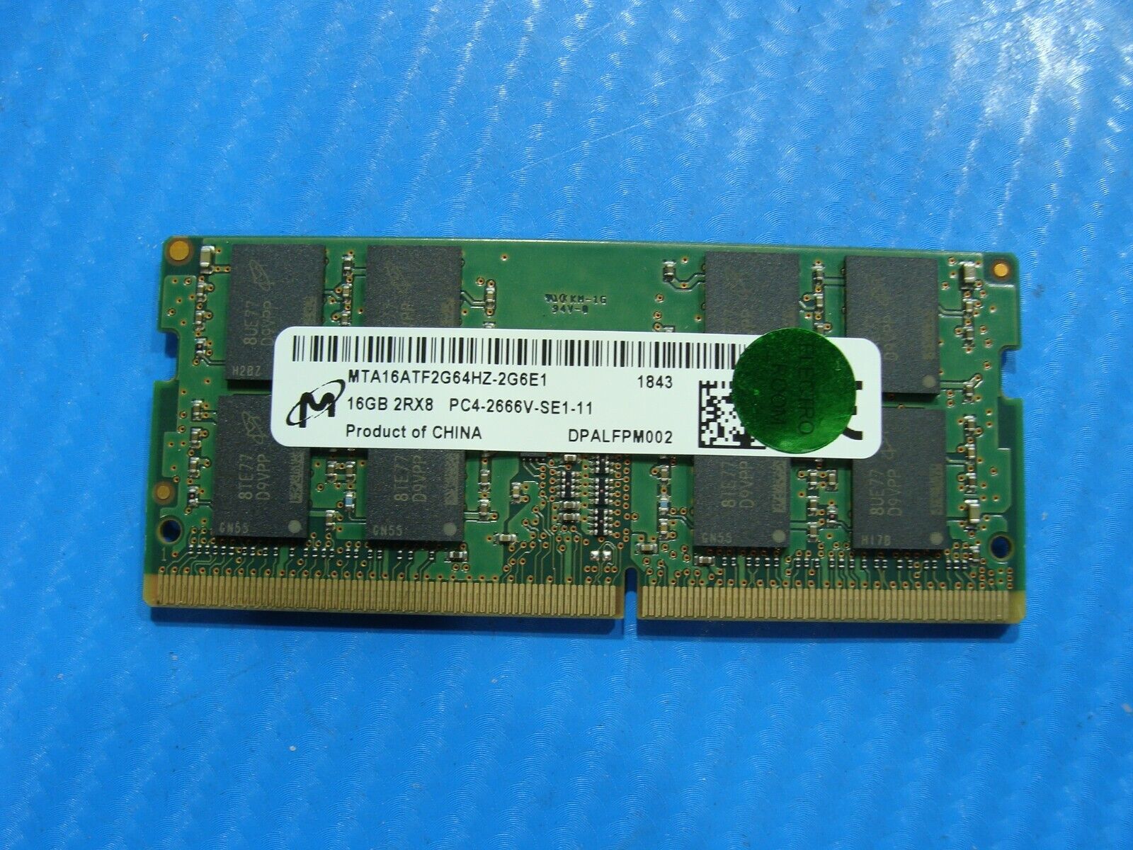 Dell 17 7786 Micron 16GB 2Rx8 PC4-2666V Memory RAM SO-DIMM MTA16ATF2G64HZ-2G6E1