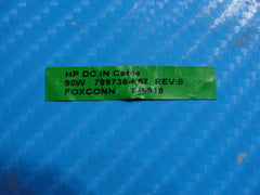 HP 15-da0012dx 15.6" Genuine Laptop DC IN Power Jack w/Cable 799736-F57