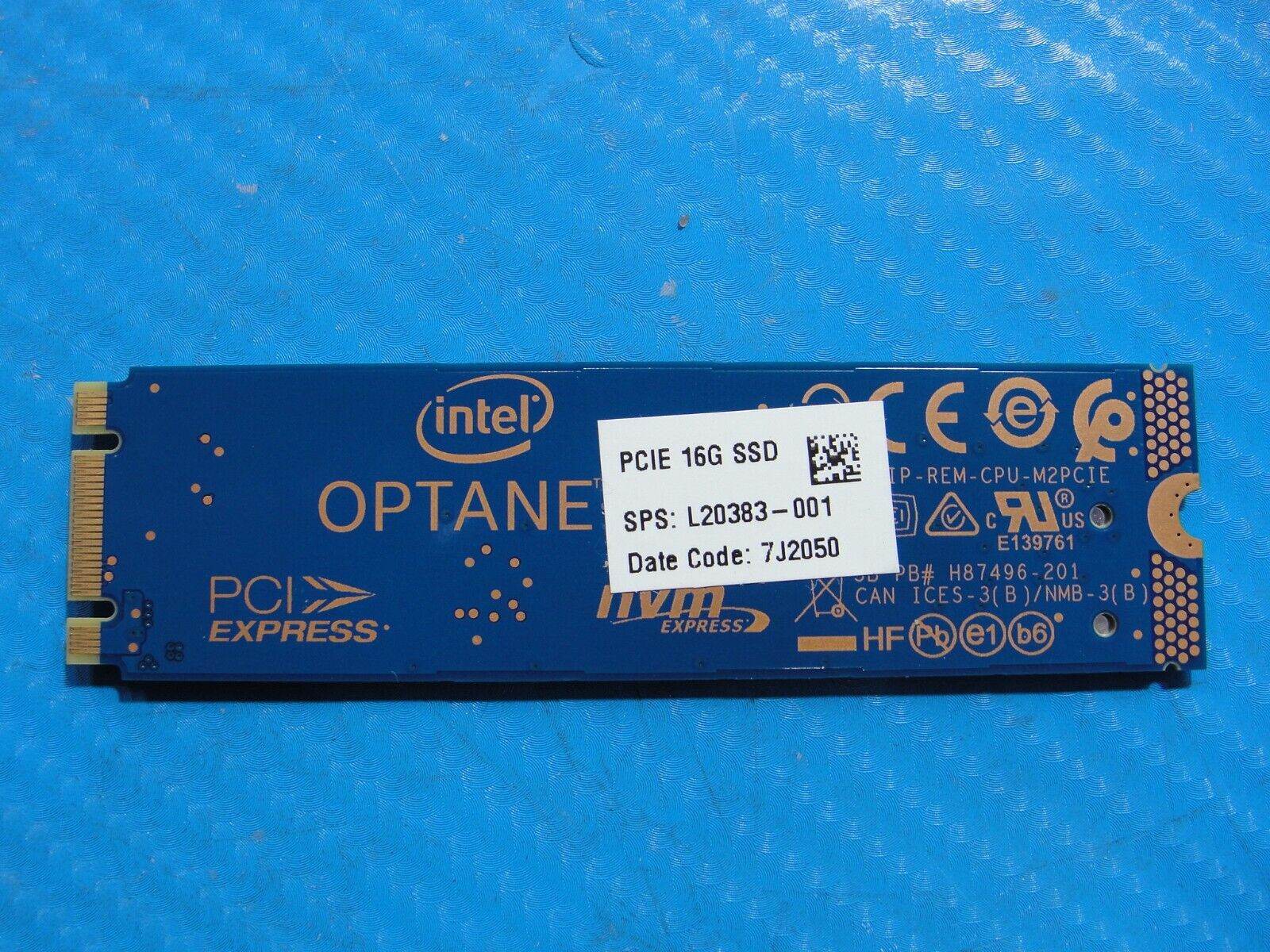 HP 15t-da200 Intel Optane 16GB NVMe M.2 SSD Solid State Drive MEMPEK1J016GAH - Tested Computer Laptop Parts