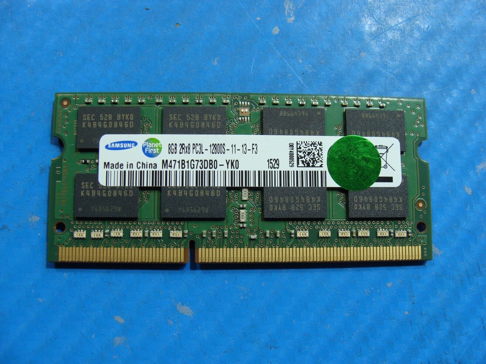 Lenovo W540 Samsung 8GB 2Rx8 PC3L-12800S Memory RAM SO-DIMM M471B1G73DB0-YK0