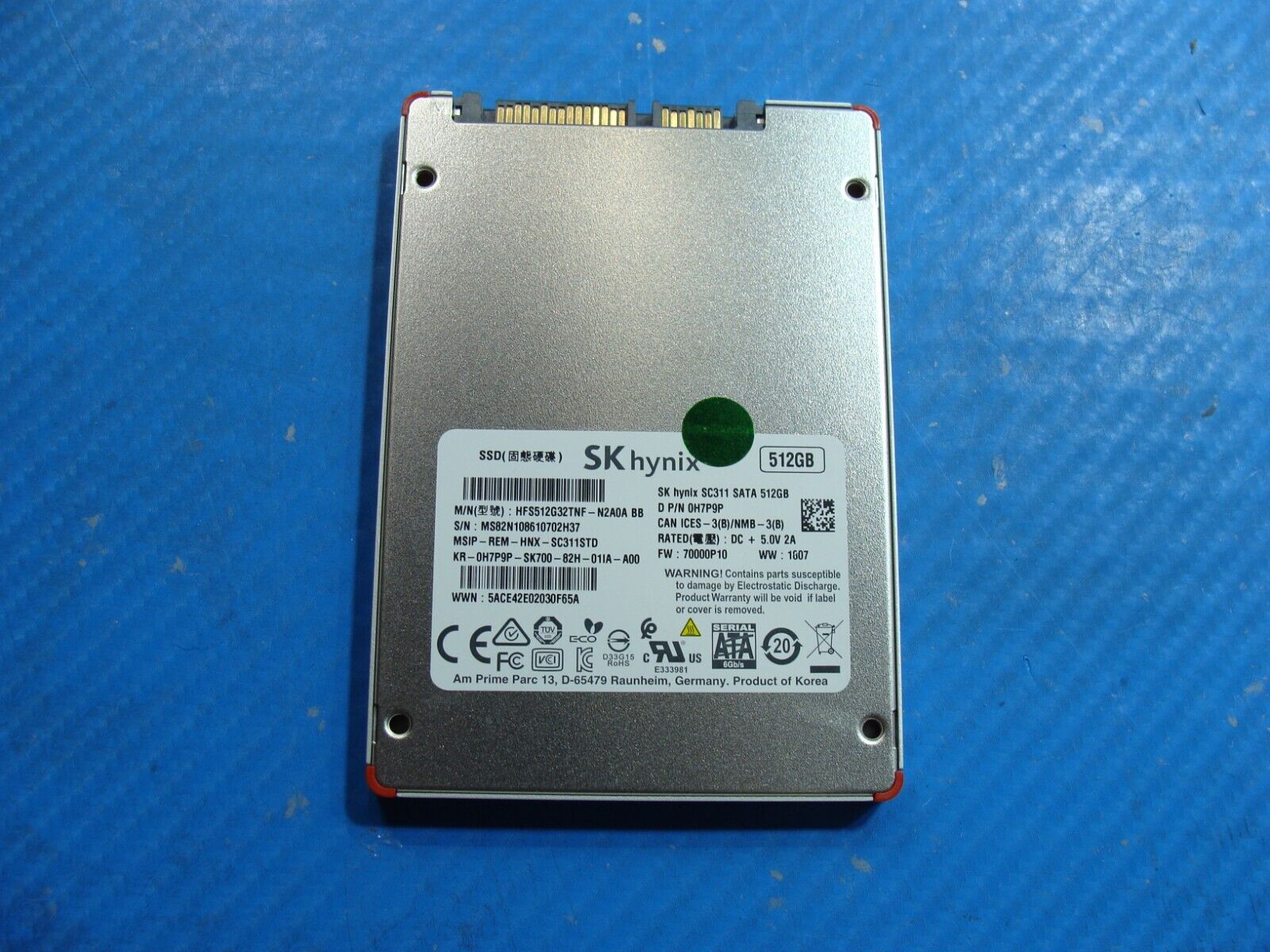 Dell 15 5566 SK Hynix 512GB 2.5