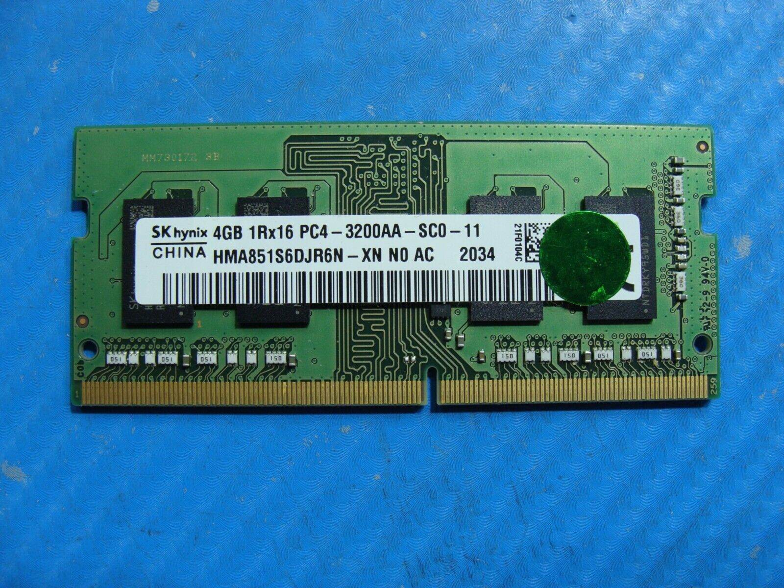 Lenovo 3 17IML05 SKHynix 4GB 1Rx16 PC4-3200A Memory RAM SO-DIMM HMA851S6DJR6N-XN - Tested Computer Laptop Parts