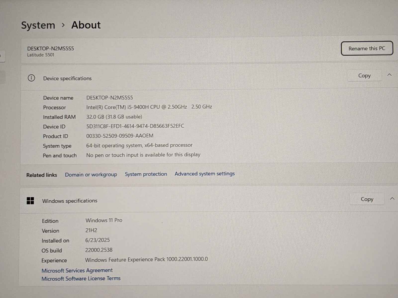 Dell Latitude 5501 15.6