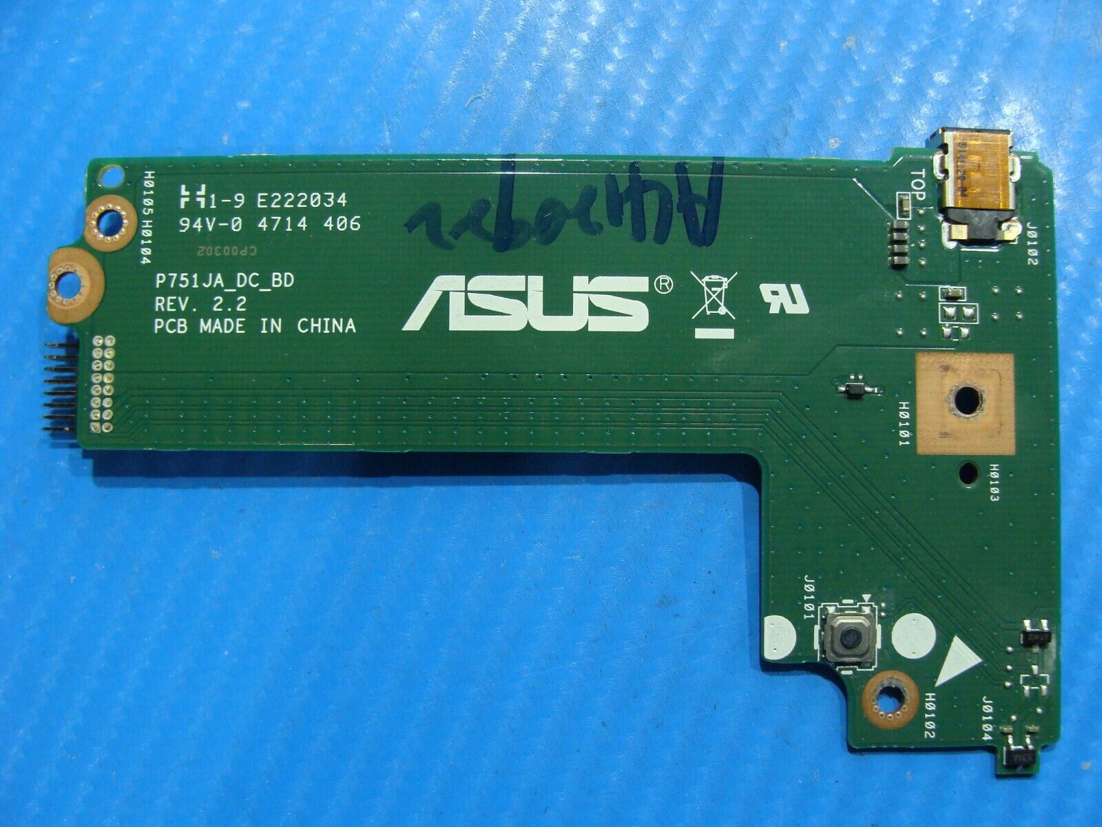 Asus VivoBook 15.6” X755JA DC IN Jack Power Button Board 60NB07N0-DC1030-220