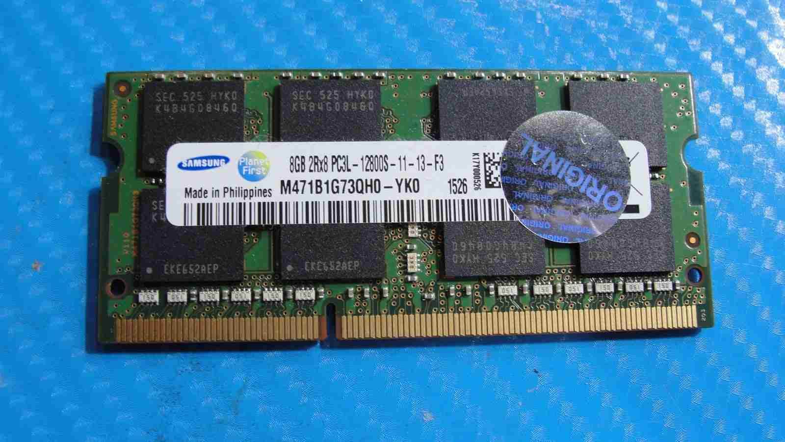 Dell E7450 Samsung 8GB 2Rx8 PC3L-12800S SO-DIMM Memory RAM M471B1G73QH0-YK0 - Tested Computer Laptop Parts