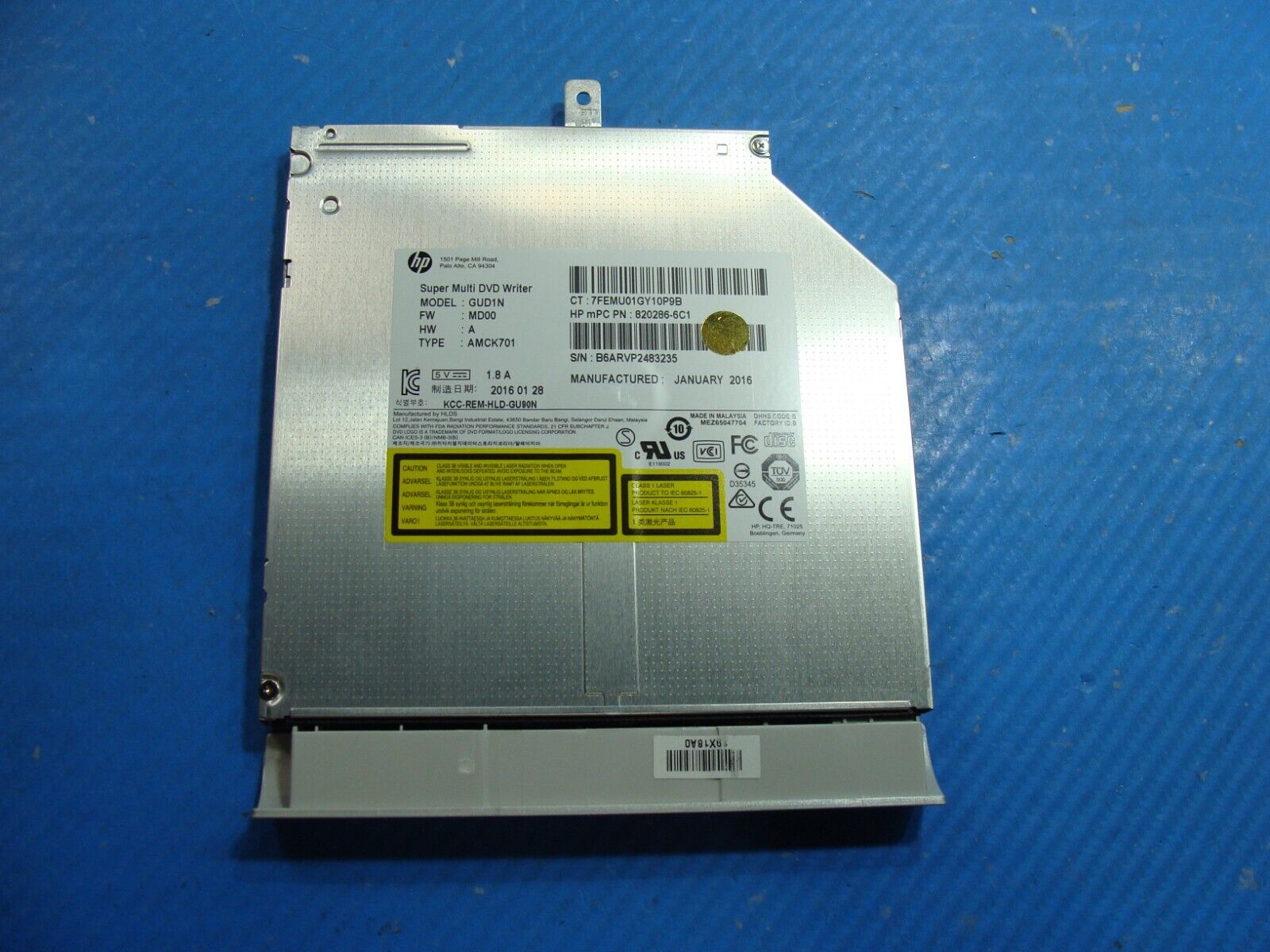 HP Pavilion 17.3” 17-g173ca OEM Super Multi DVD Burner Drive GUD1N 820286-6C1
