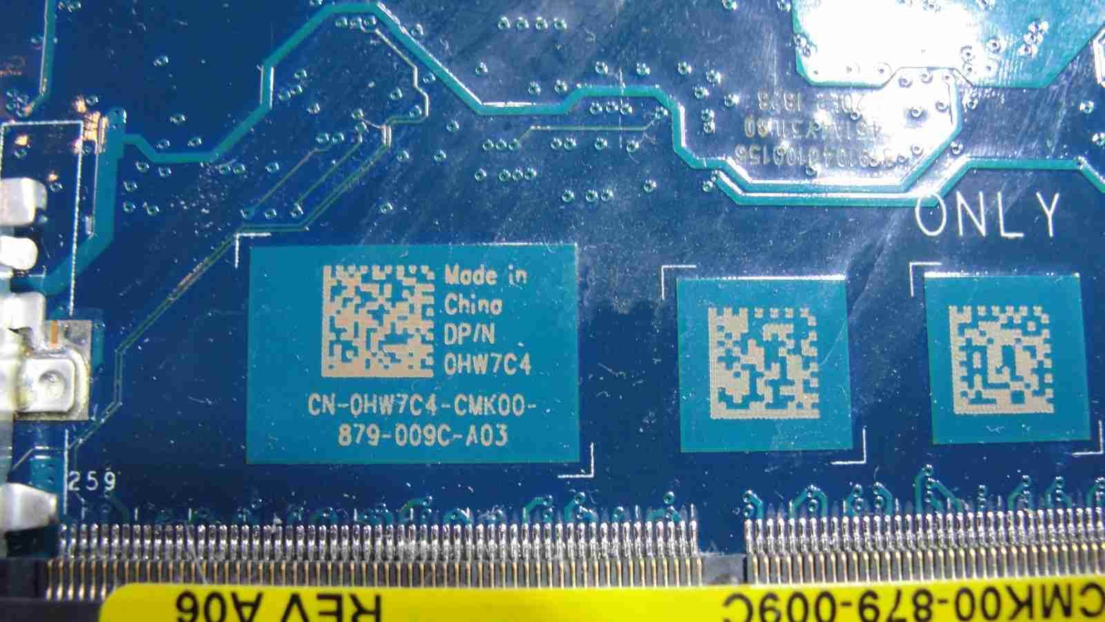 Dell Precision 15.6” 5520 i7-7820HQ 2.9GHz Nvidia M1200 4GB Motherboard HW7C4 - Tested Computer Laptop Parts