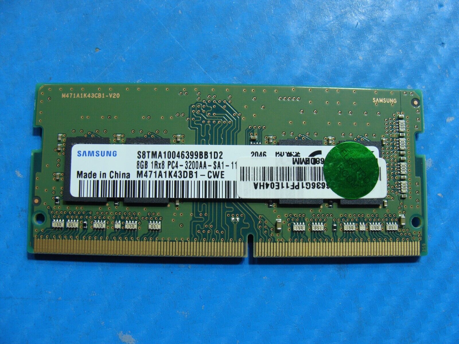 Lenovo P14s Gen 1 Samsung 8GB 1Rx8 PC4-3200A Memory RAM SO-DIMM M471A1K43DB1-CWE