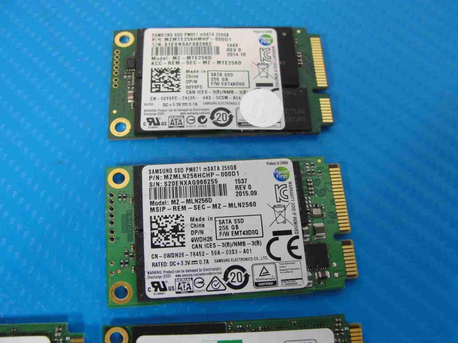 LOT of 38x mSATA Laptop SSD Drive 128/256/512 GB Mix Capacity /Mix Brand - Tested Computer Laptop Parts