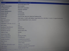 Lenovo ThinkPad E585 15.6” HD AMD Ryzen 3 2200U 2.5GHz 4GB 256GB+Original Charge - Tested Computer Laptop Parts