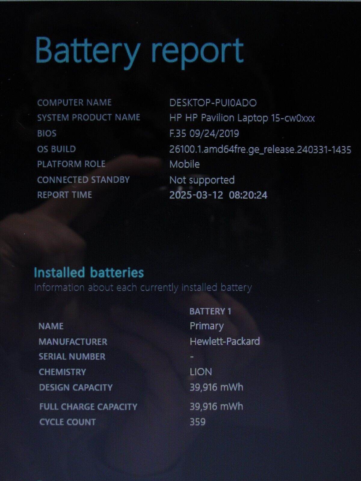 HP Pavilion 15z-CW000 15.6”HD TOUCH AMD Ryzen 5 2500U 2GHz 16GB SSD Reset 256GB - Tested Computer Laptop Parts