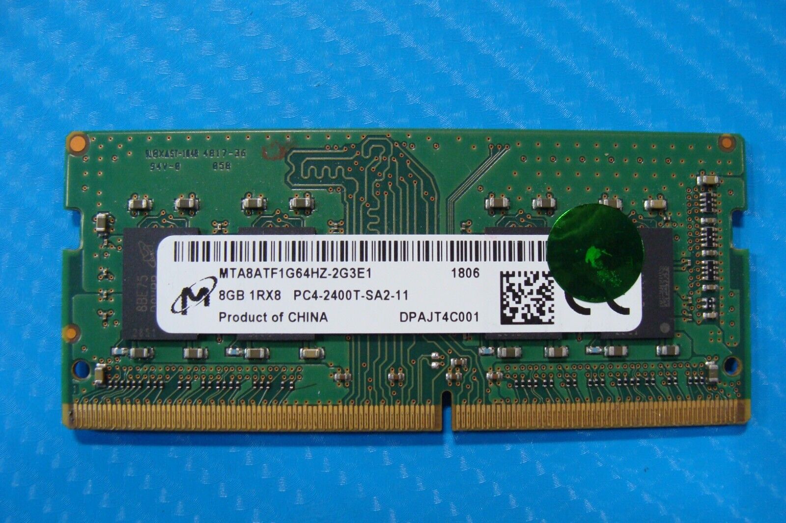 Dell 5580 So-Dimm Micron 8GB 1Rx8 Memory RAM PC4-2400T MTA8ATF1G64HZ-2G3E1