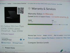 Lenovo ThinkPad X1 Carbon 9th Gen 14"WUXGA Intel i5-1145G7 2.6GHz 16GB 512GB SSD