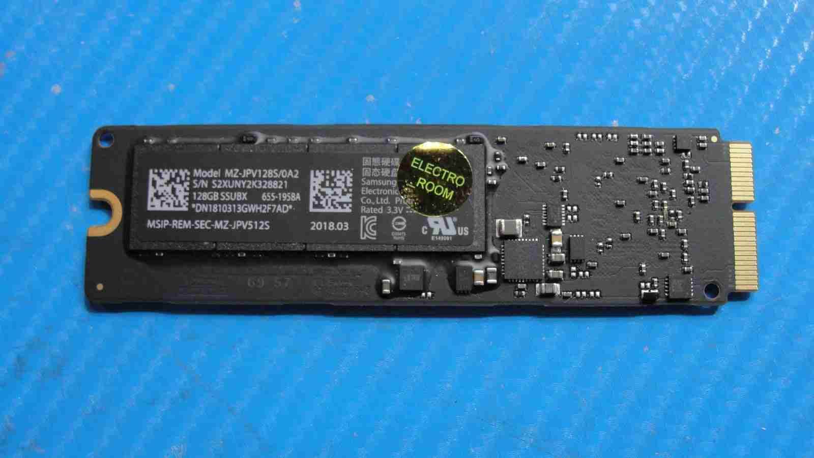 MacBook Air A1466 Samsung 128GB SSD Solid State Drive MZ-JPV128S/0A2 655-1958A - Tested Computer Laptop Parts